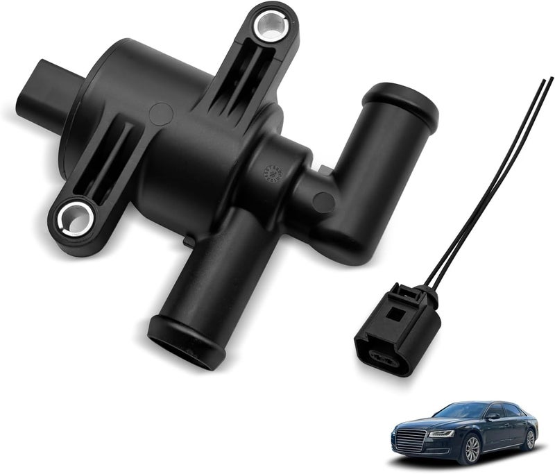 Uselection 4H0121671D Heater Control Solenoid Valve and Plug Kit with Connector Fit for Volkswagen Golf Atlas Jetta Tiguan GTI for Audi A3 A4 A5 A6 A7 A8 Q3 Q5 Q7 Q8 S3 S6 S7 S8 RS7 TT HVAC 4H0121671B - Image 1
